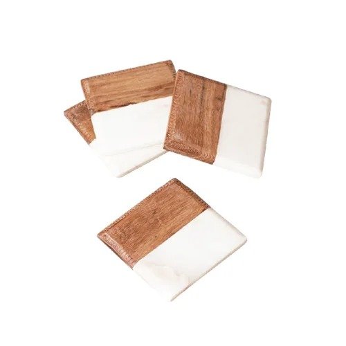 WOOD MARBLE COASTER